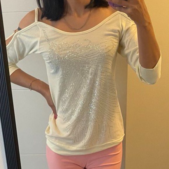 Women Blouse/ Shirt/ Top with pearls on the sleeves - Picture 12 of 12